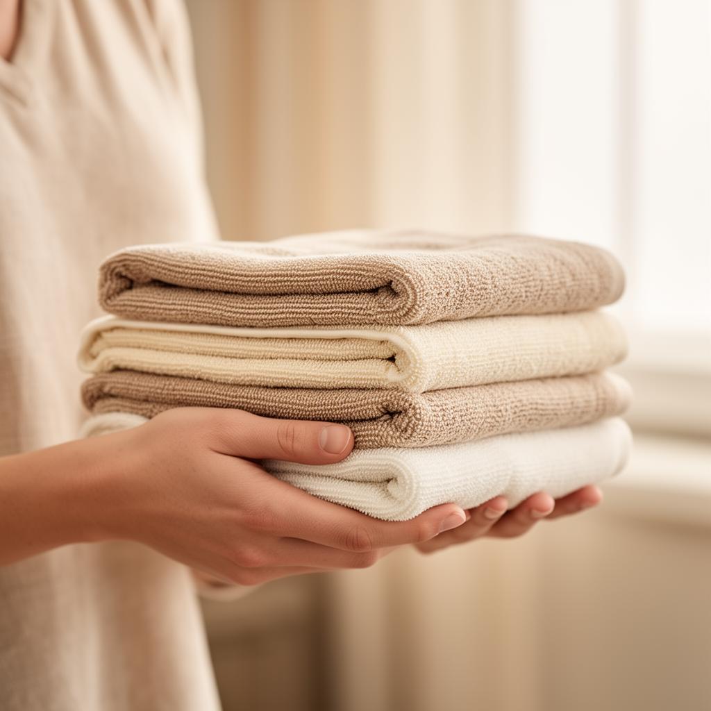 Toallas dobladas — servicio de limpieza HomePro en Madrid